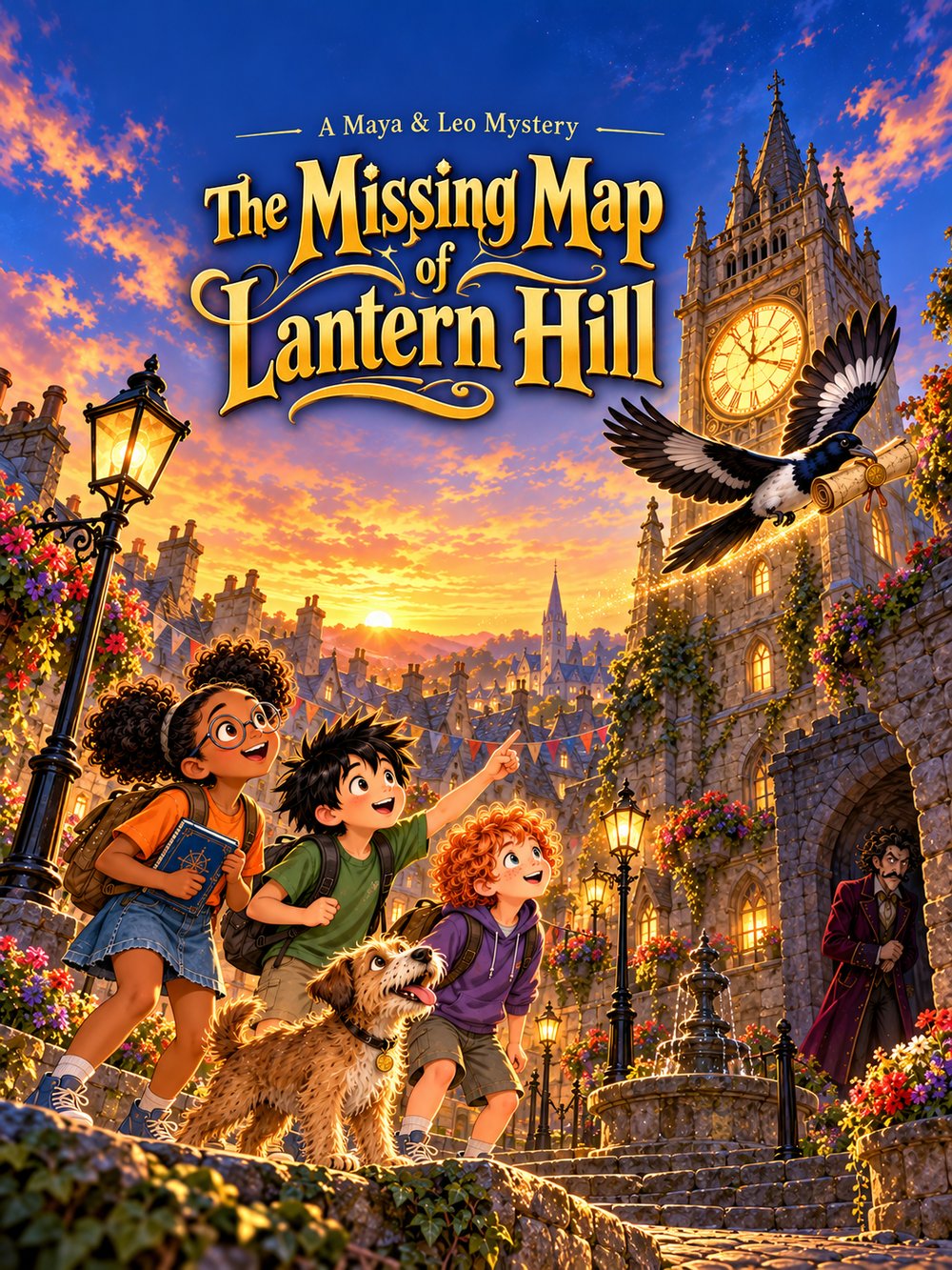 Cover of The Missing Map of Lantern Hill, a Maya and Leo Mystery